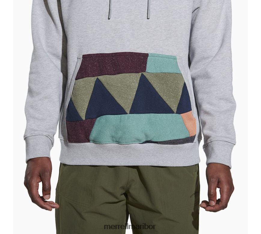 odpadni pulover s kapuco (jms26641-050) 840442557 sivo vresje Merrell