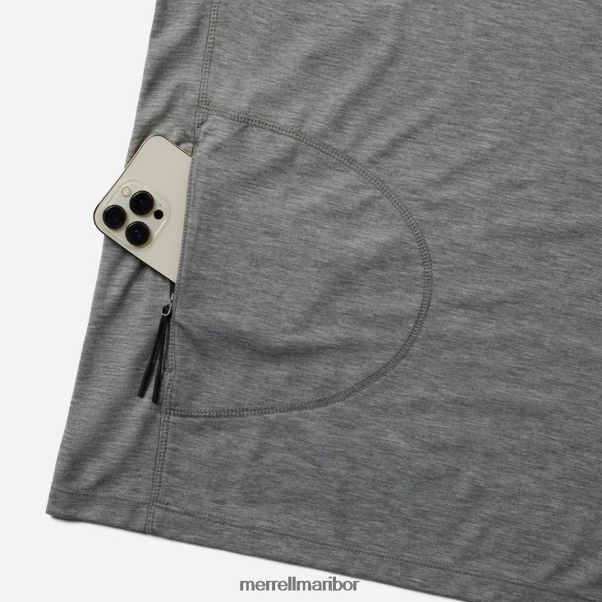 popolna majica z dolgimi rokavi in ​​tencel (jms26862-050) 840442335 sivo vresje Merrell