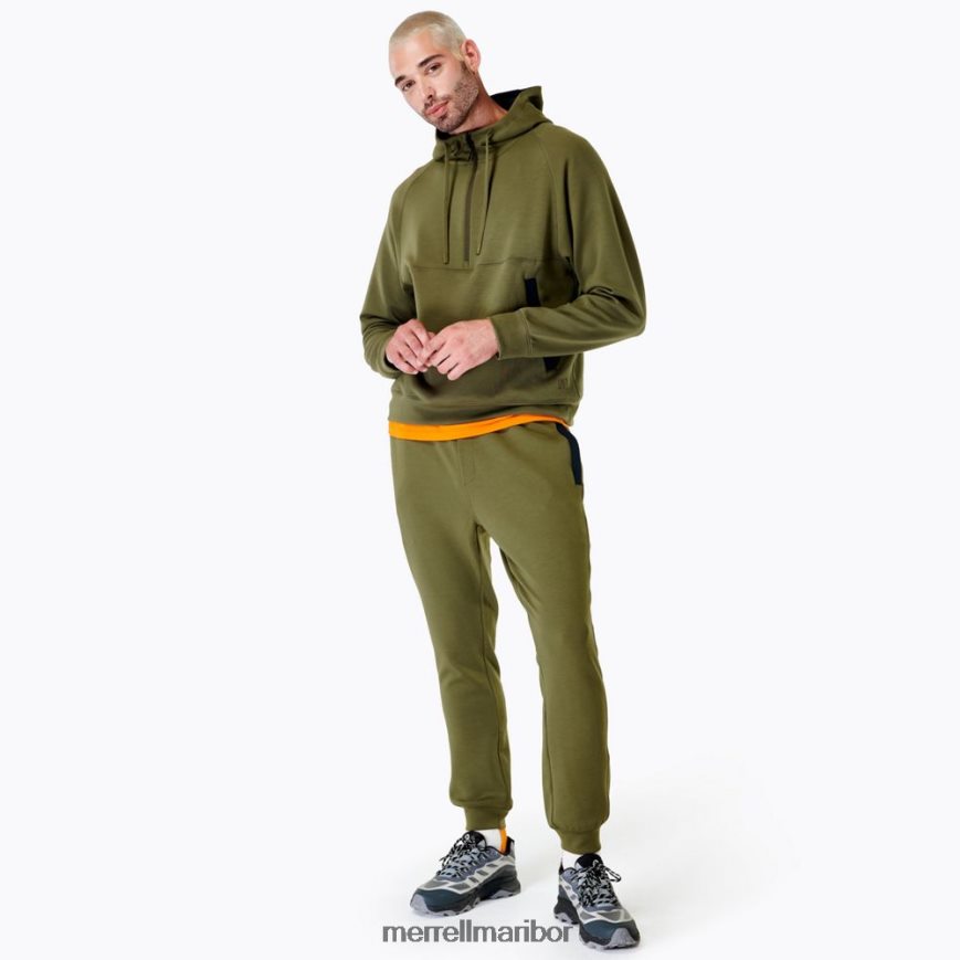 pulover s kapuco momentum (jms26762-326) 840442159 prašna oliva Merrell