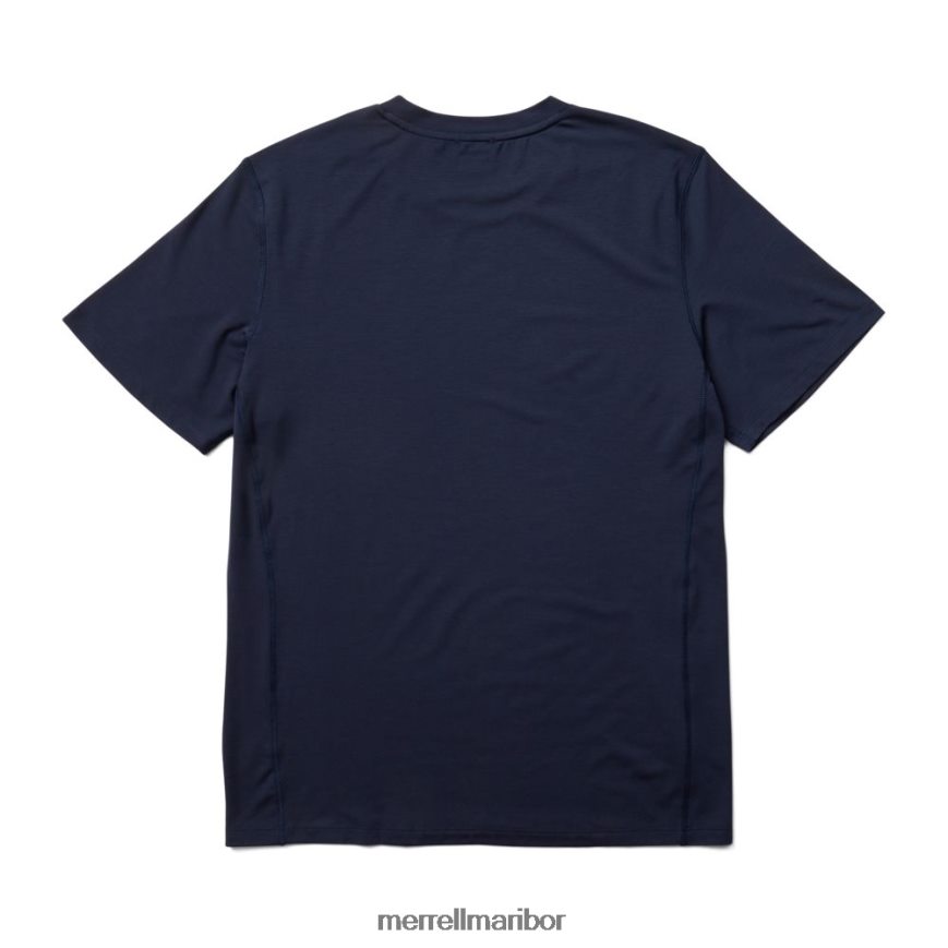 tencel majica s kratkimi rokavi (jms26065-353) 840442391 mornarica Merrell