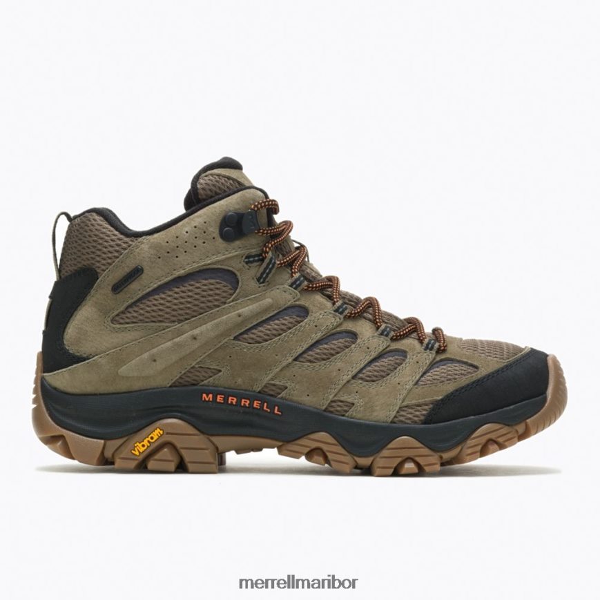 moab 3 mid waterproof wide width (j036549w) 840442218 olivno/gumi Merrell