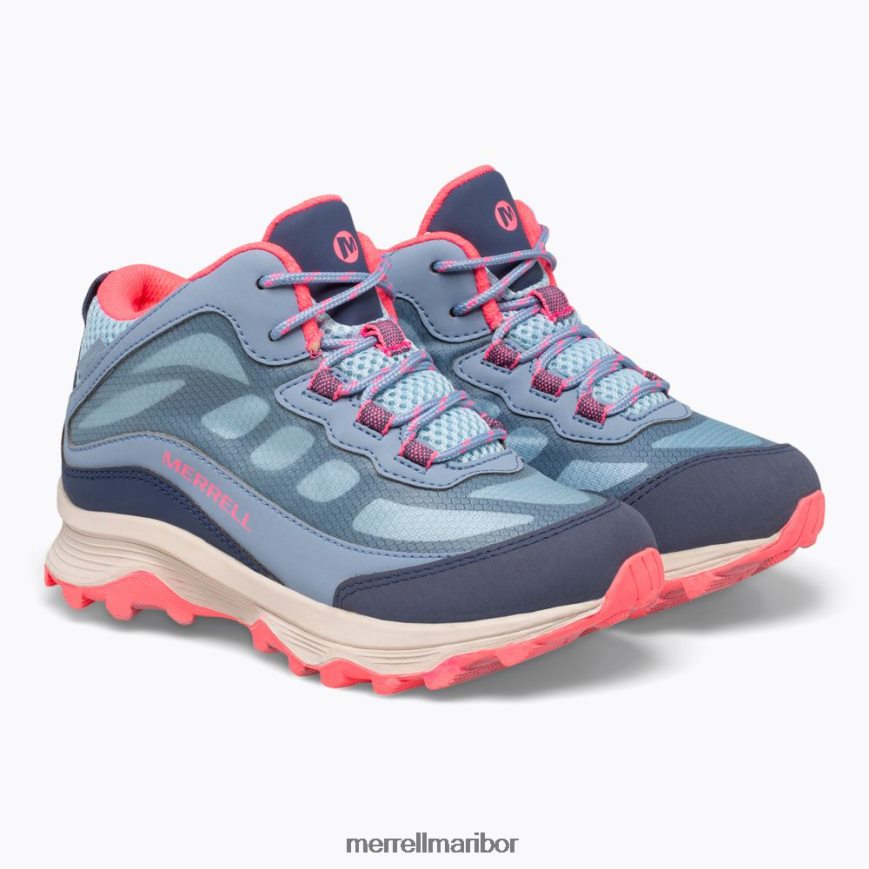 moab speed mid waterproof (mk165213) 8404421382 prašno modra/koralna Merrell