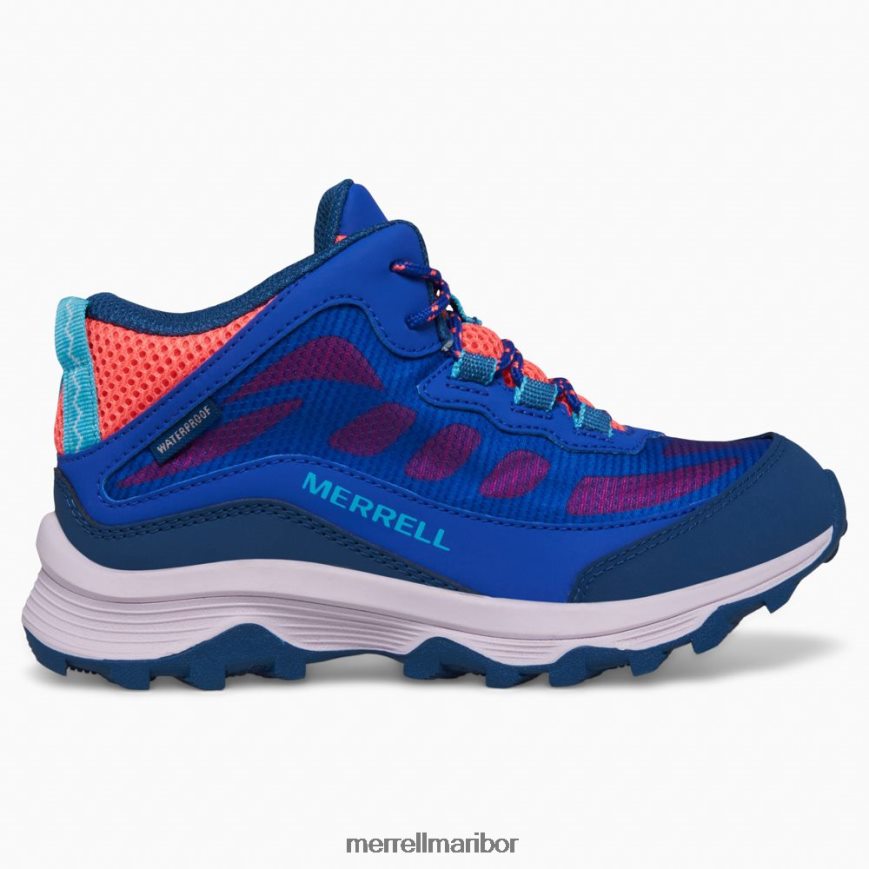moab speed mid waterproof (mk166990) 8404421379 blue/berry/turq Merrell