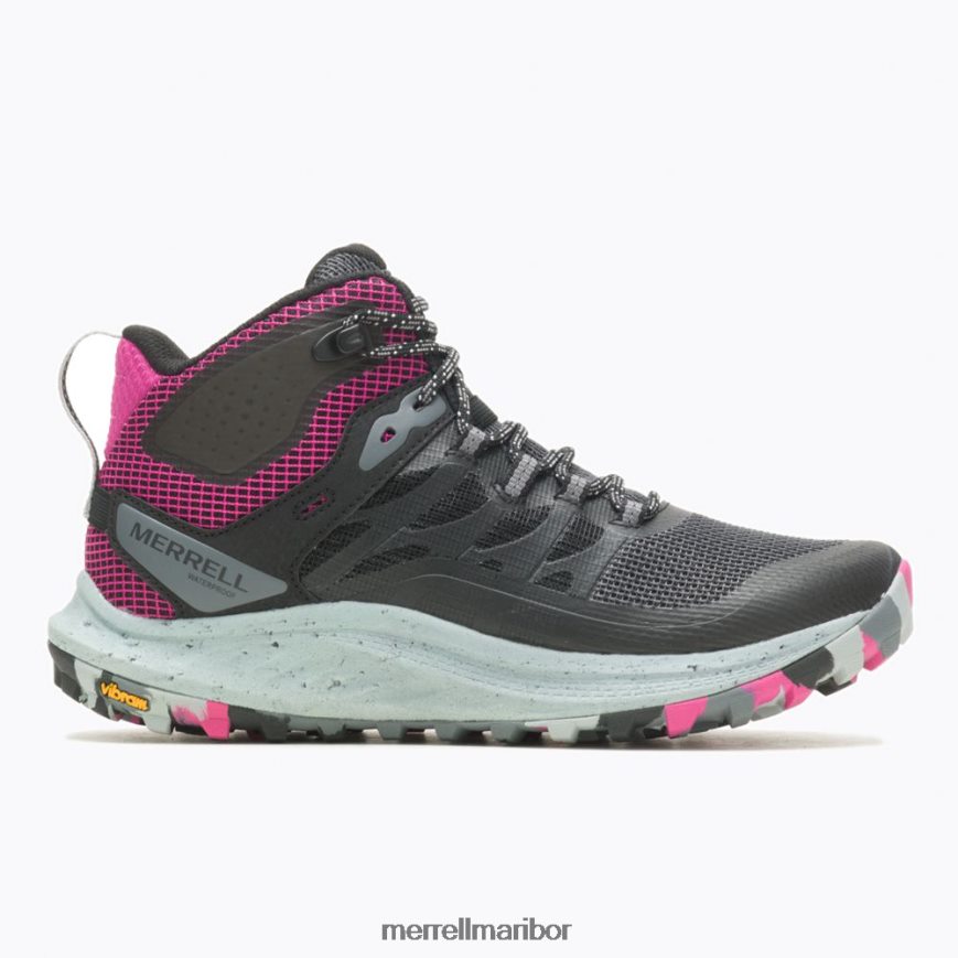 antora 3 mid waterproof (j067582) 8404421084 črna/fuksija Merrell