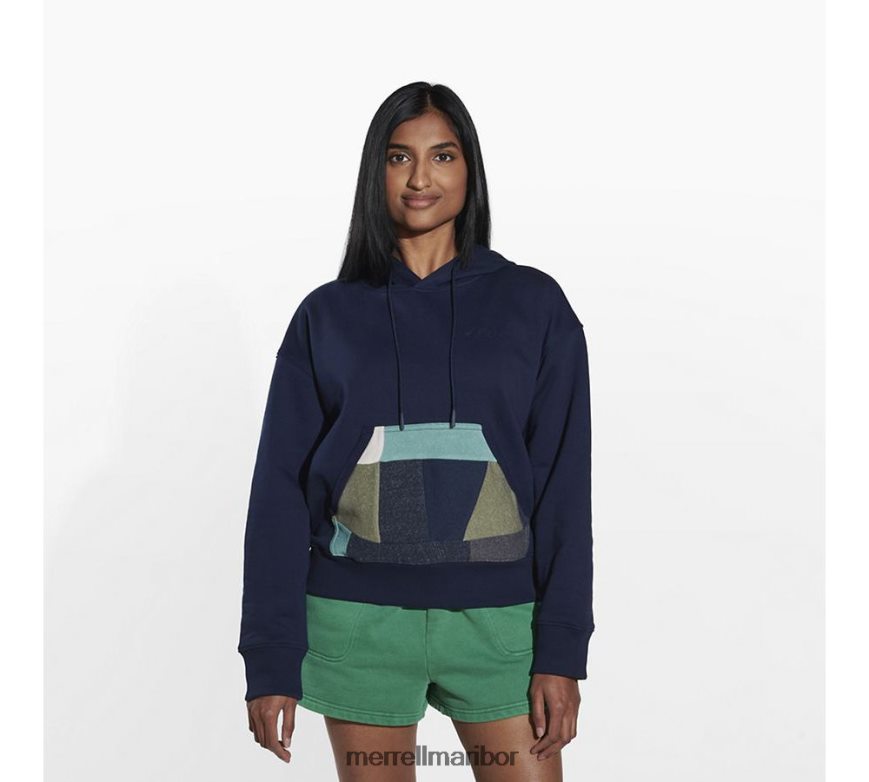 odpadni pulover s kapuco (jws26642-353) 8404421240 mornarica Merrell